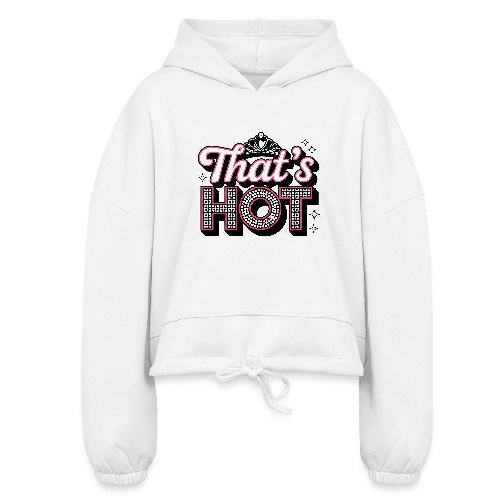 Women’s Cropped Hoodie Valentines Special - white