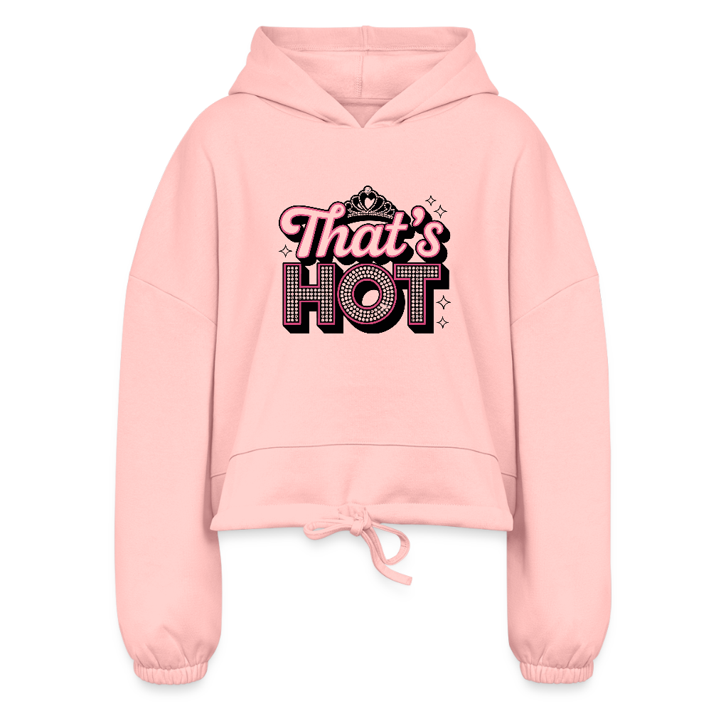 Women’s Cropped Hoodie Valentines Special - light pink