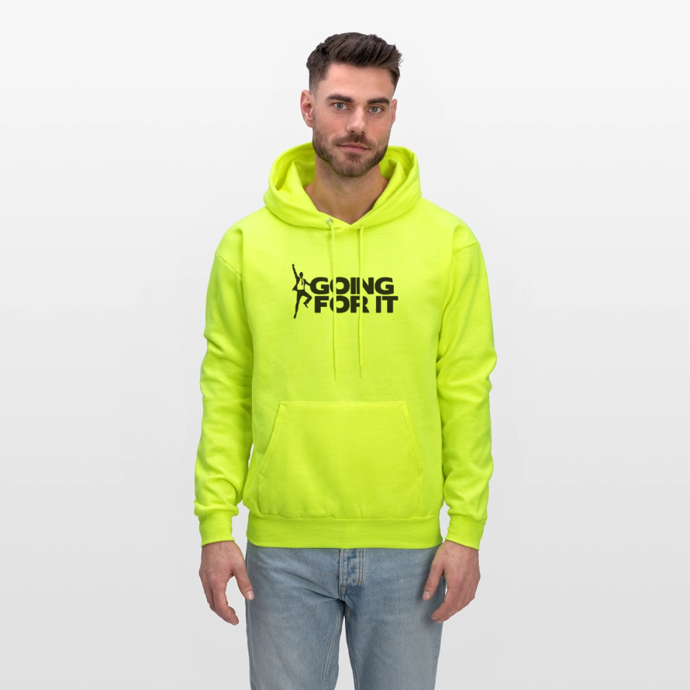 Men's Hoodie Valentines Special - safety green