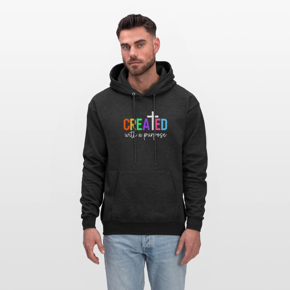 Created With a Purpose Hoodie - charcoal grey