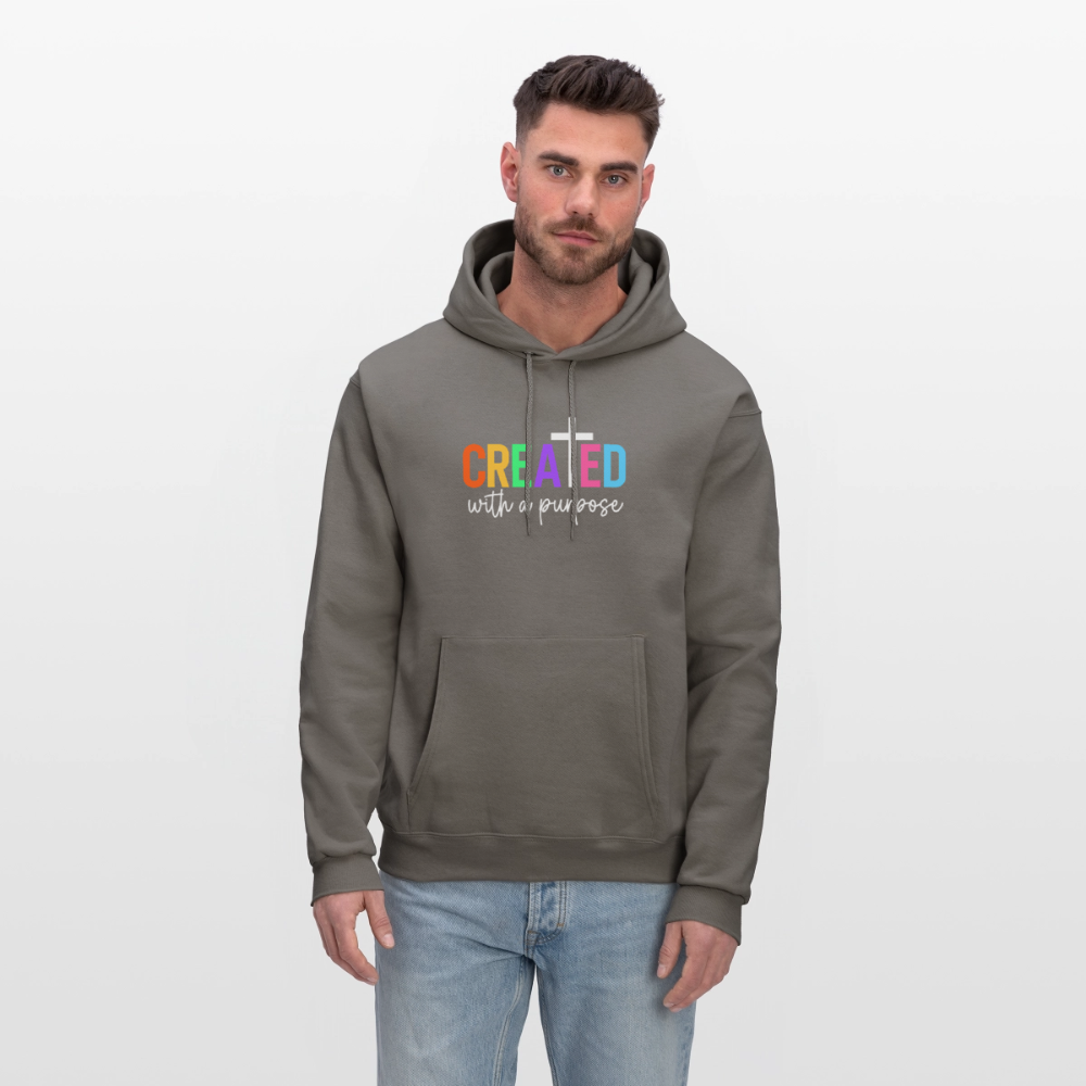 Created With a Purpose Hoodie - asphalt gray