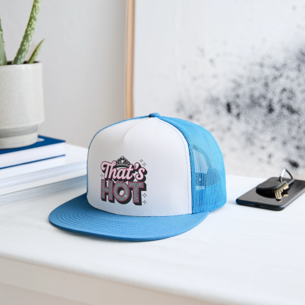Trucker Hat Valentines "That's Hot" Special - white/blue