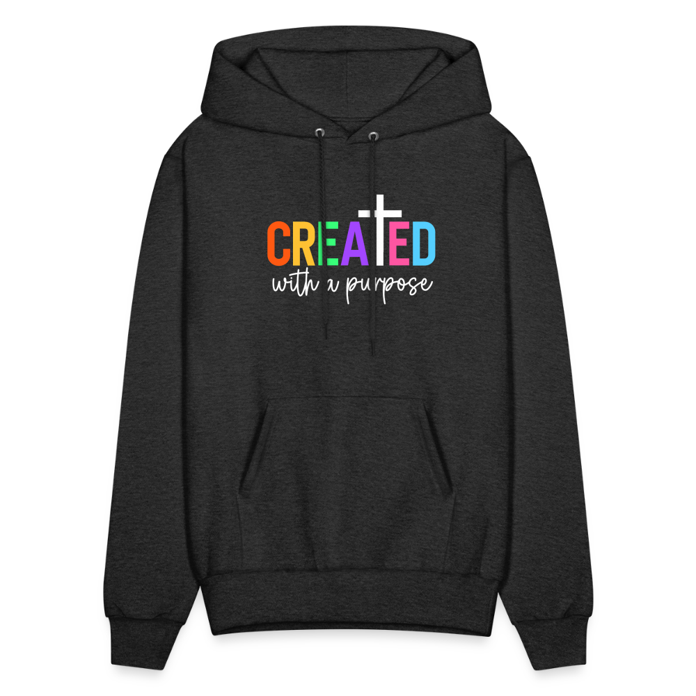 Created With a Purpose Hoodie - charcoal grey